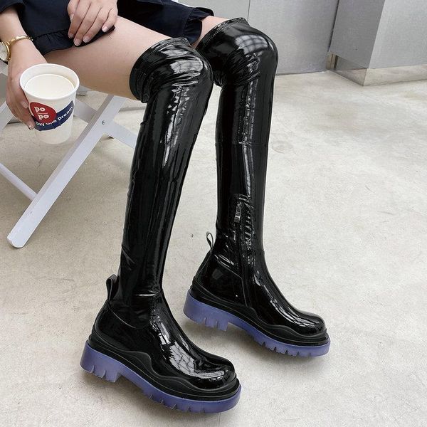 women genuine leather thick platform over the knee boots retro round toe zip fall winter thigh boots ladies party black
women genuine leather thick platform over the knee boots retro round toe zip fall winter thigh boots ladies party black
