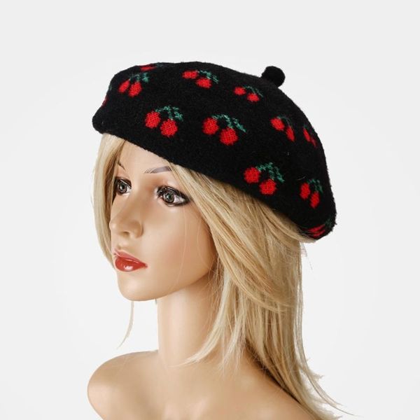 berets women autumn cute cherry fruit print faux wool beret cap vintage british style winter sboy painter beanies hat, Blue;gray
berets women autumn cute cherry fruit print faux wool beret cap vintage british style winter sboy painter beanies hat, Blue;gray
