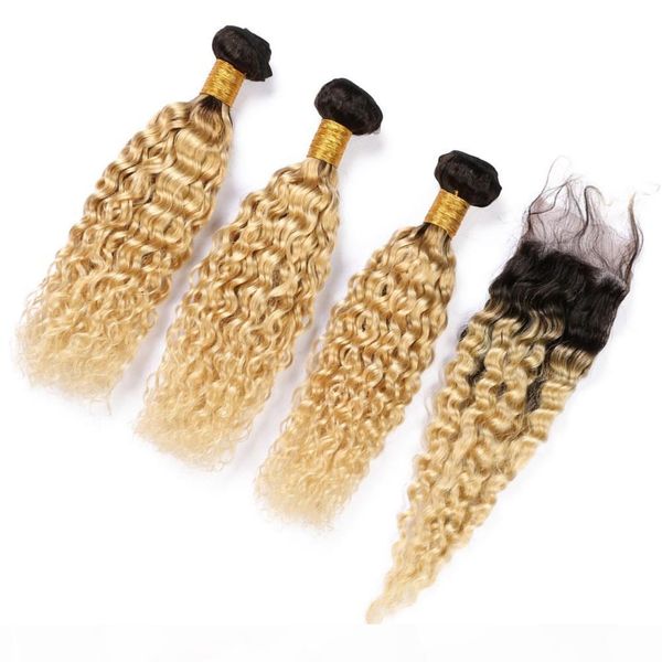 blonde ombre wet and wavy human hair 3bundles with closure #1b 613 ombre water wave brazilian virgin hair weaves with lace closure 4x4, Black;brown
blonde ombre wet and wavy human hair 3bundles with closure #1b 613 ombre water wave brazilian virgin hair weaves with lace closure 4x4, Black;brown