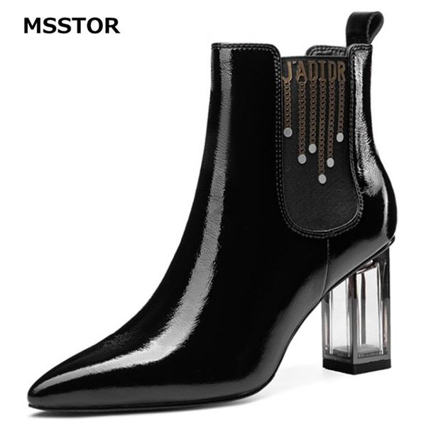 rivet transparent black boots women fashion winter high heel boots women genuine leather ankle for party
rivet transparent black boots women fashion winter high heel boots women genuine leather ankle for party