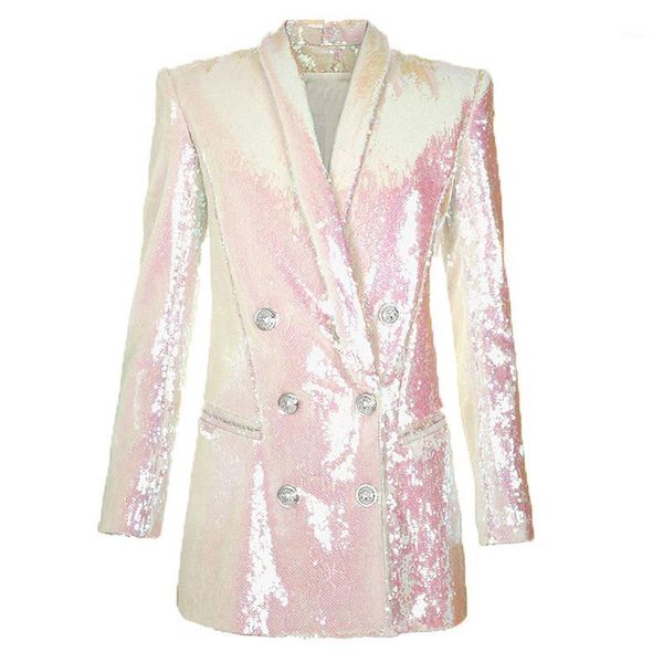 fashion runway 2019 designer blazer women's double breasted shawl collar shimmer sequined long blazer jacket1, White;black
fashion runway 2019 designer blazer women's double breasted shawl collar shimmer sequined long blazer jacket1, White;black