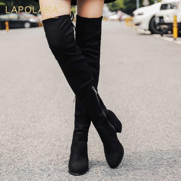 boots lapolaka 2021 fashion spring autumn over the knee woman shoes zipper chunky high heels concise stretch female1, Black
boots lapolaka 2021 fashion spring autumn over the knee woman shoes zipper chunky high heels concise stretch female1, Black