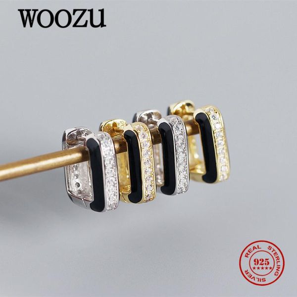 hoop & huggie woozu real 925 sterling silver geometric zircon epoxy black earrings for women trendy party ethinc jewelry gift arrival, Golden;silver
hoop & huggie woozu real 925 sterling silver geometric zircon epoxy black earrings for women trendy party ethinc jewelry gift arrival, Golden;silver