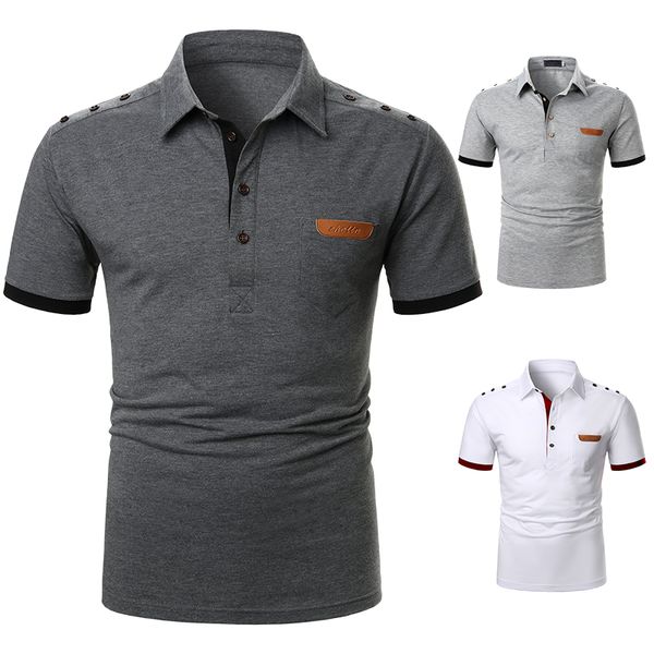 men short sleeve t-shirts fashion leather tee casual slim fit turn-down basic summer streetwear kg-320, White;black
men short sleeve t-shirts fashion leather tee casual slim fit turn-down basic summer streetwear kg-320, White;black