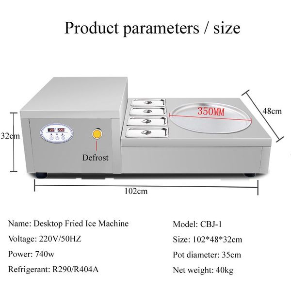 220v / 110v single pan thailand fry ice cream machine with 4 cooling tanks fried ice cream roll machine
220v / 110v single pan thailand fry ice cream machine with 4 cooling tanks fried ice cream roll machine