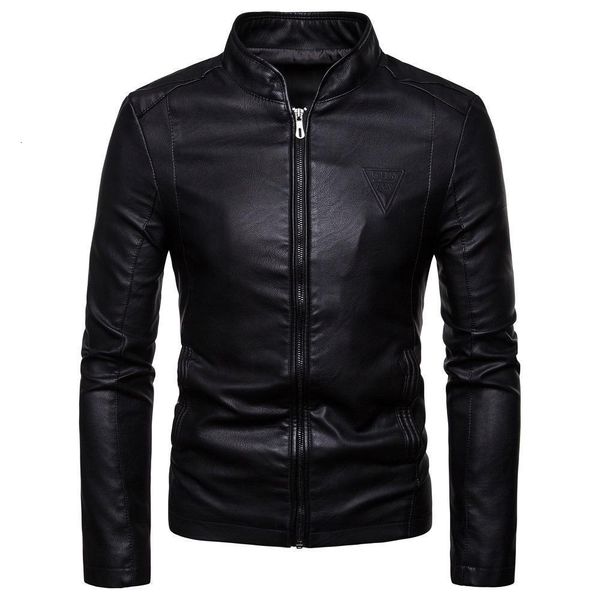 men leather jackets spring and autumn new men's korean version of slim stand collar pu leather jacket, Black
men leather jackets spring and autumn new men's korean version of slim stand collar pu leather jacket, Black