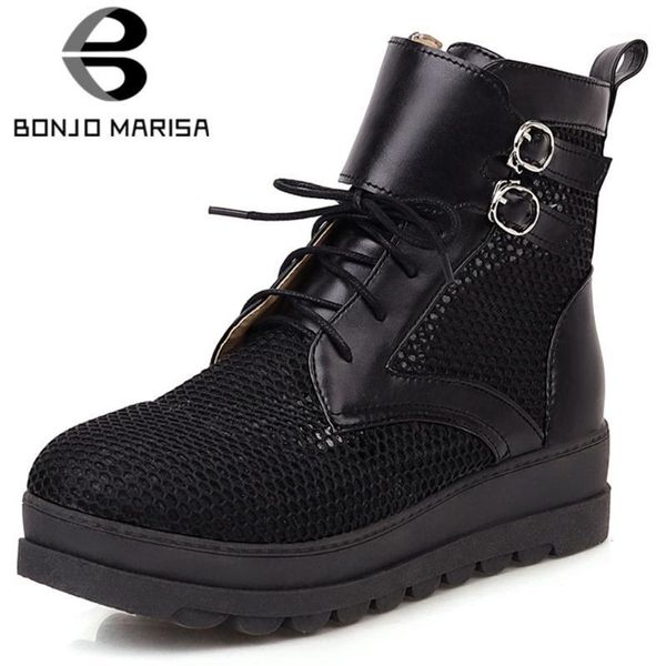 bonjomarisa new female elegant mesh mature platform summer boots women comfy summer wedges shoes woman1, Black
bonjomarisa new female elegant mesh mature platform summer boots women comfy summer wedges shoes woman1, Black
