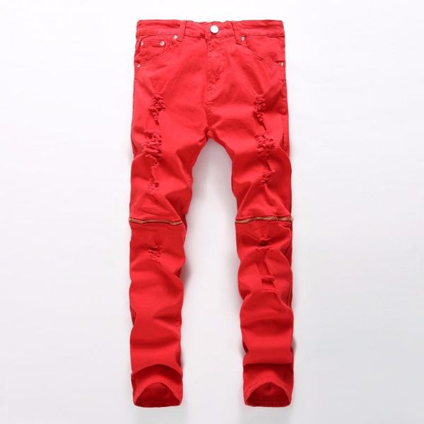 men's jeans fashion ripped straight 5 color men slim printed tide brand hole denim fabric hip hop pants casual male trous, Blue
men's jeans fashion ripped straight 5 color men slim printed tide brand hole denim fabric hip hop pants casual male trous, Blue