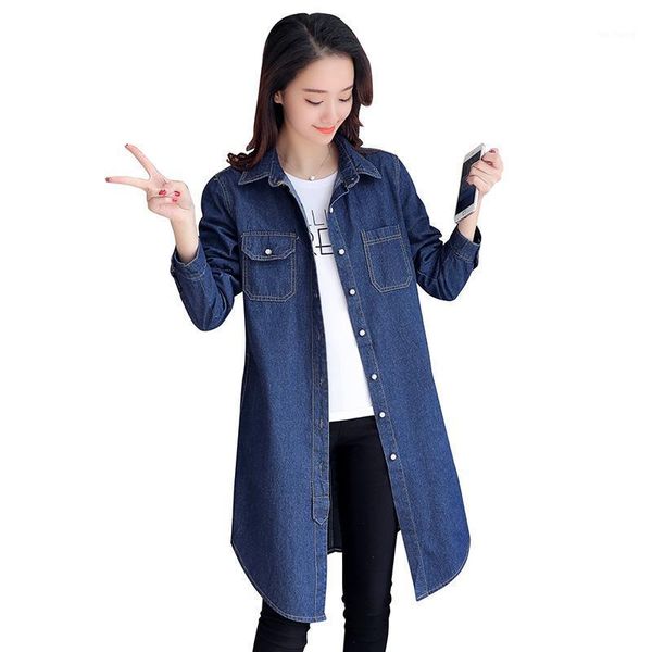 2020 spring denim windbreaker loose thin women's long casual cowboy trench blue manually denim coat s-3xl1, Tan;black
2020 spring denim windbreaker loose thin women's long casual cowboy trench blue manually denim coat s-3xl1, Tan;black