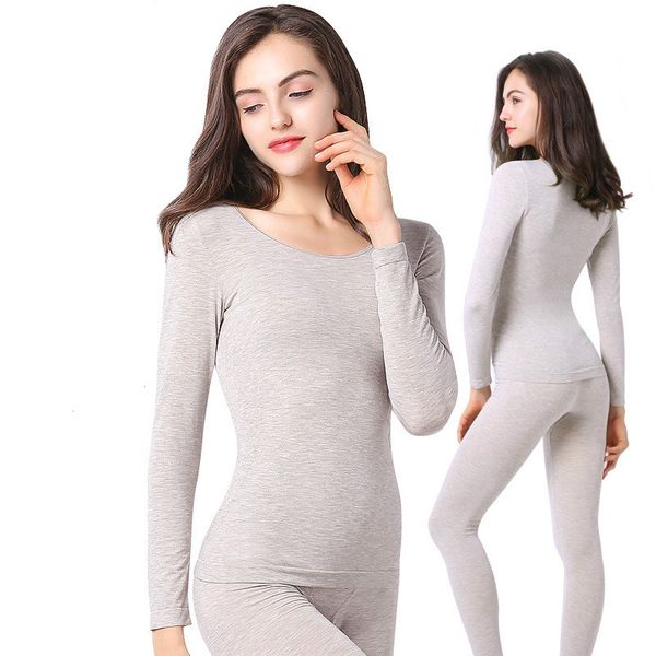 Women Modal High Elastic Thermal Underwear Sets Warm Long Johns O Neck Pullover Female Underwear Suits Autumn Winter Clothes, Beige
Women Modal High Elastic Thermal Underwear Sets Warm Long Johns O Neck Pullover Female Underwear Suits Autumn Winter Clothes, Beige