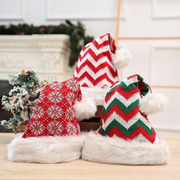 christmas decorations hat high-end woolen knitted plush big ball striped for party holiday fping1
christmas decorations hat high-end woolen knitted plush big ball striped for party holiday fping1