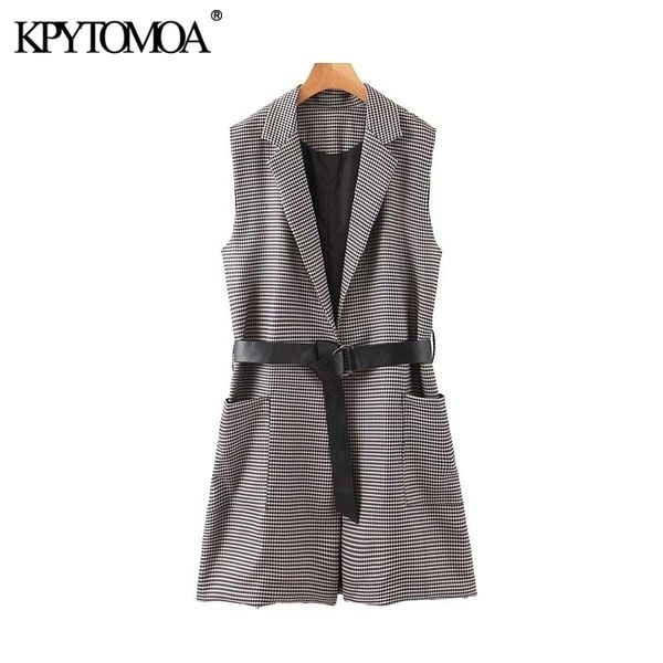 vintage stylish office wear houndstooth waistcoat women fashion sleeveless with belt plaid female vest outerwear chic 201102, Black;white
vintage stylish office wear houndstooth waistcoat women fashion sleeveless with belt plaid female vest outerwear chic 201102, Black;white