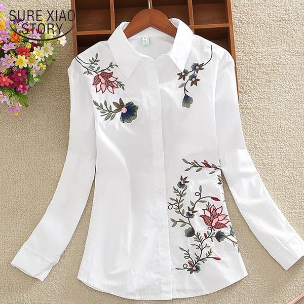 new 2018 long sleeves women shirt fashion large size casual loose flowers embroidered women blouse blusas 20h 351, White
new 2018 long sleeves women shirt fashion large size casual loose flowers embroidered women blouse blusas 20h 351, White
