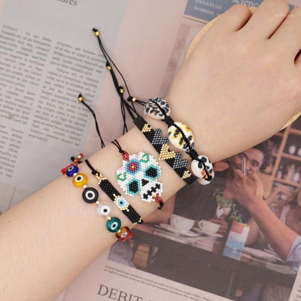 go2boho mexico skull bracelets miyuki heart bracelet for women turkish evil eye pulseras handmade leopard shell jewellery gift1, Golden;silver
go2boho mexico skull bracelets miyuki heart bracelet for women turkish evil eye pulseras handmade leopard shell jewellery gift1, Golden;silver