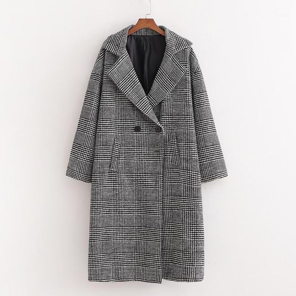 vintage double breasted plaid woolen coats women fashion turn down collar jackets elegant ladies pockets long coats1, Black
vintage double breasted plaid woolen coats women fashion turn down collar jackets elegant ladies pockets long coats1, Black