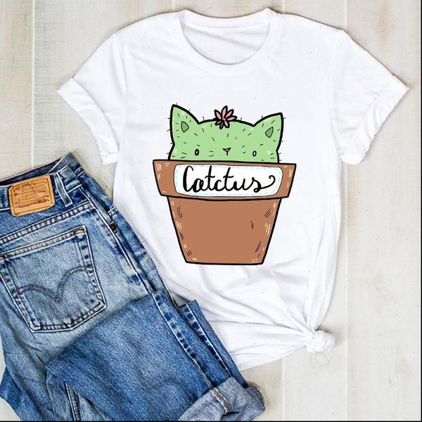 women lady plant cat pet cute cartoon summer cactus ladies t tee tshirt womens female shirt clothes graphic clothing t shirt, White
women lady plant cat pet cute cartoon summer cactus ladies t tee tshirt womens female shirt clothes graphic clothing t shirt, White