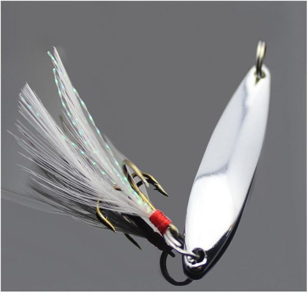 1pcs metal sequins fishing bait 5g/7g/10g/18g/21g sliver spoon spinner hard bait treble hook with feather fishin jlllqn
1pcs metal sequins fishing bait 5g/7g/10g/18g/21g sliver spoon spinner hard bait treble hook with feather fishin jlllqn