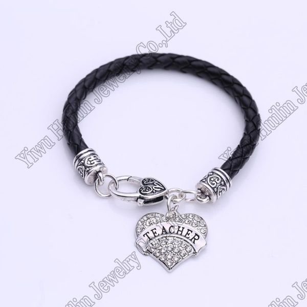 charm bracelets teacher bracelet love heart crystal pendant bangle1, Golden;silver
charm bracelets teacher bracelet love heart crystal pendant bangle1, Golden;silver