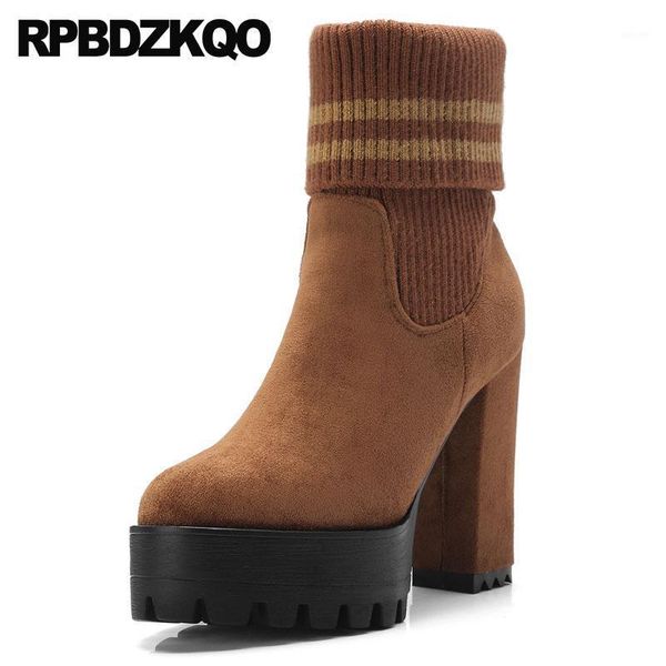 platform high heel suede extreme women boots winter 2021 big size sock fashion brown ankle 10 shoes fetish chunky exotic dancer1, Black
platform high heel suede extreme women boots winter 2021 big size sock fashion brown ankle 10 shoes fetish chunky exotic dancer1, Black