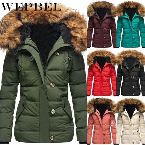 wepbel women fur hooded full sleeve long parka zipper new ladies coat pockets fashion thick warm winter casual parkas, Black
wepbel women fur hooded full sleeve long parka zipper new ladies coat pockets fashion thick warm winter casual parkas, Black