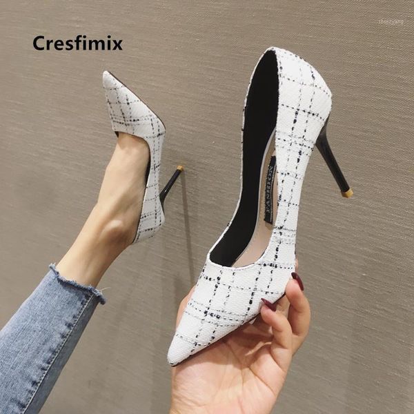 cresfimix zapato tacon women fashion white plaid slip on high heel shoes ladies cute casual black stiletto for office c59441
cresfimix zapato tacon women fashion white plaid slip on high heel shoes ladies cute casual black stiletto for office c59441