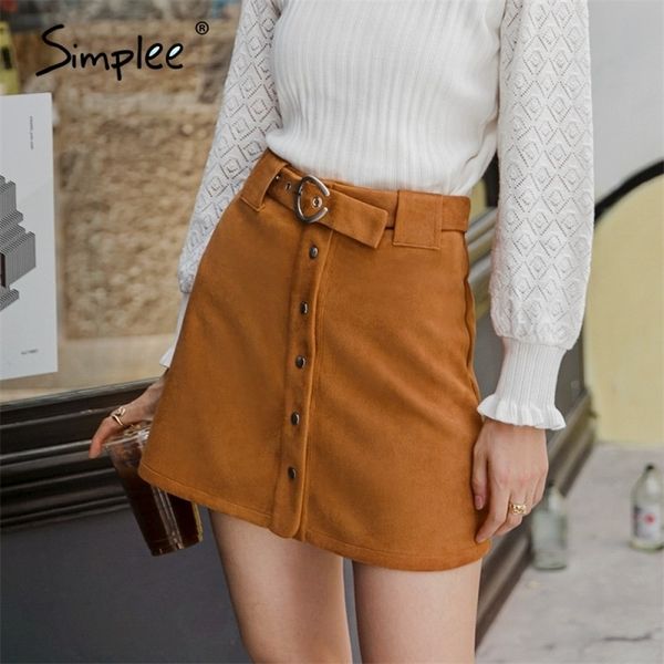 simplee casual solid suede women skirt a-line belt metal buckle mini skirt elegant autumn winter soft short skirt ladies 201027, Black
simplee casual solid suede women skirt a-line belt metal buckle mini skirt elegant autumn winter soft short skirt ladies 201027, Black
