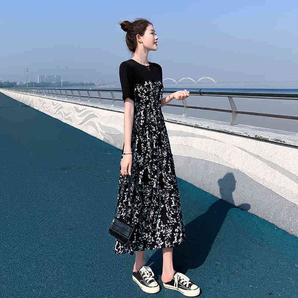 luxury dress 2022 hepburn medium length patchwork floral temperament high waist slim long skirt summer dresses, Black;gray
luxury dress 2022 hepburn medium length patchwork floral temperament high waist slim long skirt summer dresses, Black;gray