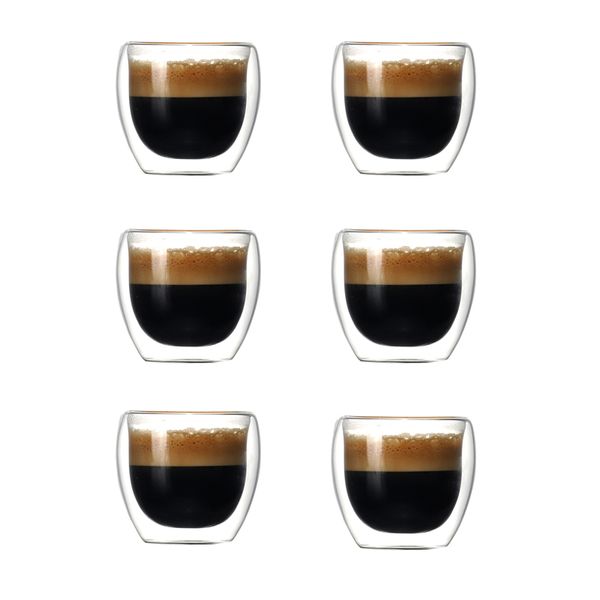 set of 2/6pcs 80ml double wall insulated heat resistant glass coffee cups set for drinking tea,latte,espresso drinking 2.7oz 1020
set of 2/6pcs 80ml double wall insulated heat resistant glass coffee cups set for drinking tea,latte,espresso drinking 2.7oz 1020