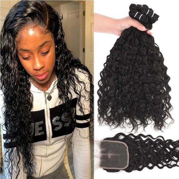 9a malaysian virgin hair 4 bundles with lace closure water deep loose wave human hair bundles with 4x4 lace closure hair extension weaves, Black
9a malaysian virgin hair 4 bundles with lace closure water deep loose wave human hair bundles with 4x4 lace closure hair extension weaves, Black