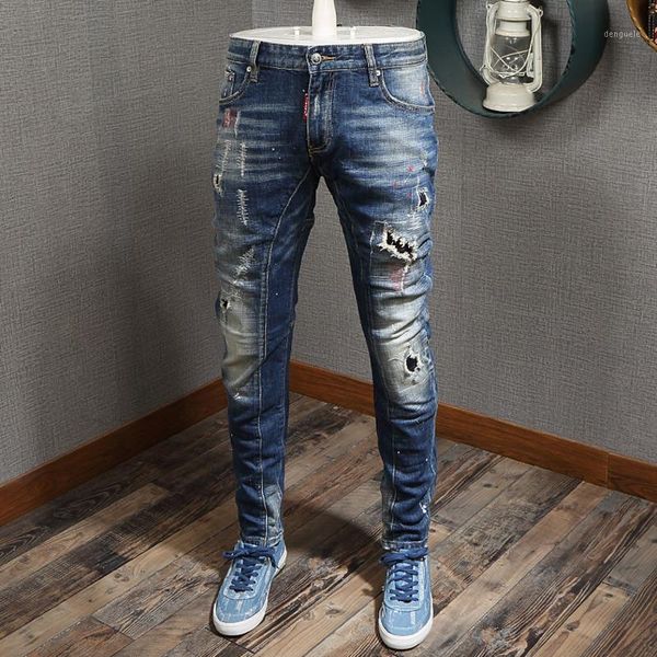 italian style skinny jeans men slim fit retro blue destroyed ripped jeans male baggy pants vintage designer hip hop hombre1
italian style skinny jeans men slim fit retro blue destroyed ripped jeans male baggy pants vintage designer hip hop hombre1