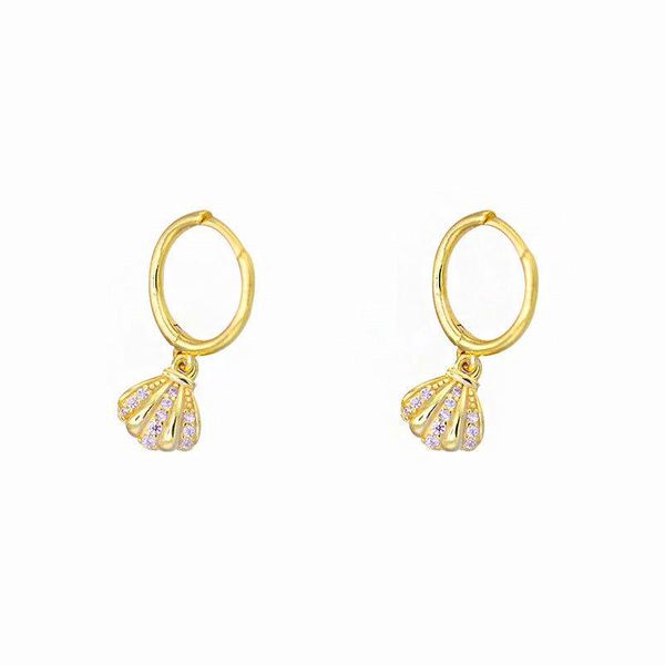 1pair small cute 100% real.925 sterling silver white /gold conch shell shape hoop huggie earring cz set charms tle1229, Golden;silver
1pair small cute 100% real.925 sterling silver white /gold conch shell shape hoop huggie earring cz set charms tle1229, Golden;silver
