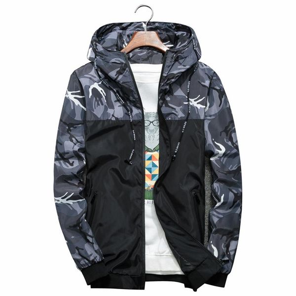 men's jackets spring autumn camouflage hooded coats casual zipper male thin windbreaker mens brand clothing 6xl, Black;brown 
men's jackets spring autumn camouflage hooded coats casual zipper male thin windbreaker mens brand clothing 6xl, Black;brown