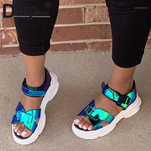 dress shoes doratasia ins reflective flat platform sandals summer casual wedges women cool metallic woman1, Black
dress shoes doratasia ins reflective flat platform sandals summer casual wedges women cool metallic woman1, Black