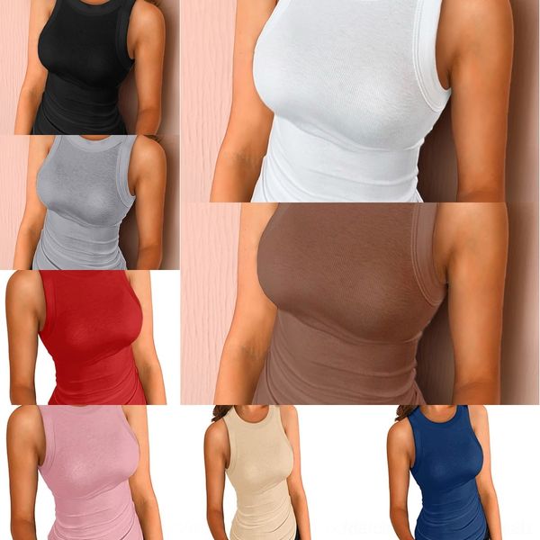 qysft color summer new women's wear solid 2020 round neck knitted bottomless zeh6b vest multi color vest top, White
qysft color summer new women's wear solid 2020 round neck knitted bottomless zeh6b vest multi color vest top, White