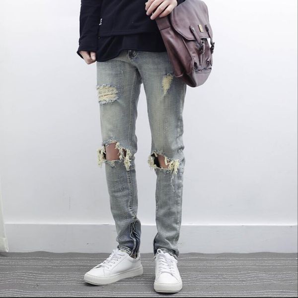 2020 europe s-xxl summer and the u.s. personality washing old knee shoveling thin men's breeches denim feet homeless xq46, Blue
2020 europe s-xxl summer and the u.s. personality washing old knee shoveling thin men's breeches denim feet homeless xq46, Blue