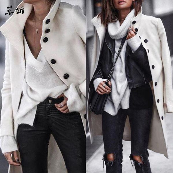 solid 2020 overcoat autumn jacket casual women long windbreaker single breasted slim type female winter wool coats1, Tan;black
solid 2020 overcoat autumn jacket casual women long windbreaker single breasted slim type female winter wool coats1, Tan;black