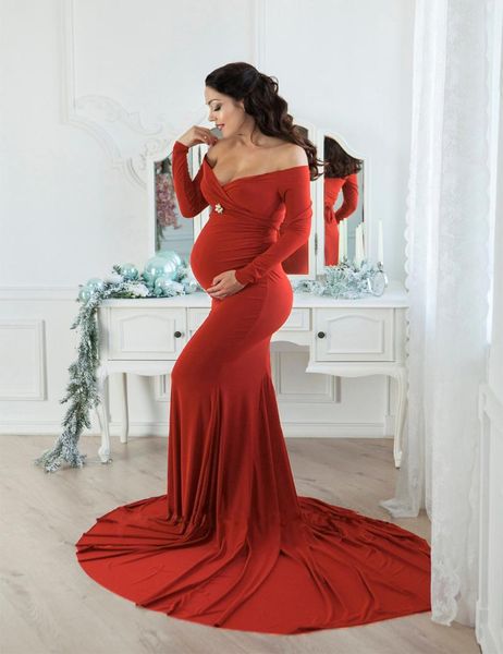 maternity dresses v-neck off shoulder pography props long pregnant sleeve clothes fancy pregnancy po shoot d30, White
maternity dresses v-neck off shoulder pography props long pregnant sleeve clothes fancy pregnancy po shoot d30, White