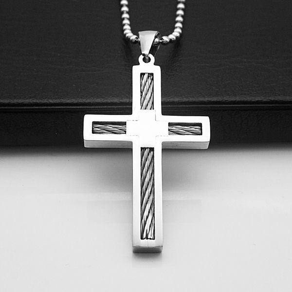 fashion design necklace pendant luxury jewelry sales selling cross men's titanium steel does not fade, Silver
fashion design necklace pendant luxury jewelry sales selling cross men's titanium steel does not fade, Silver