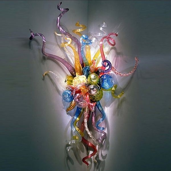 customized blown glass led wall lamps modern art deco colored murano glass chihuly style wall art lighting home decor glass wall sconce
customized blown glass led wall lamps modern art deco colored murano glass chihuly style wall art lighting home decor glass wall sconce