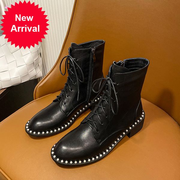 2021 the new stress style real leather round toe ankle loop-up middle frizzy zipper with robust motorcycle boots women's shoes sl91, Black
2021 the new stress style real leather round toe ankle loop-up middle frizzy zipper with robust motorcycle boots women's shoes sl91, Black