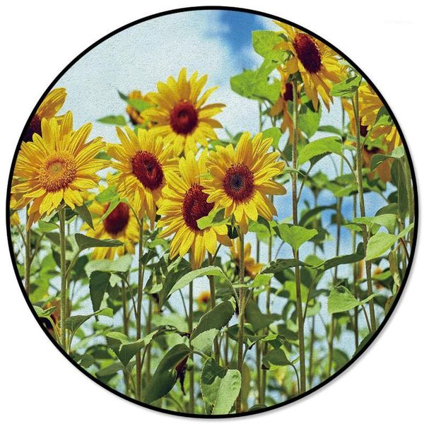 carpets sunflower field flower print round for kids room big area rug floor mat bedroom living home decor1
carpets sunflower field flower print round for kids room big area rug floor mat bedroom living home decor1