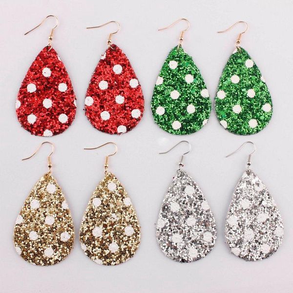 zwpon 2021 new white polka dot glitter leather teardrop earrings for women fashion leather jewelry christmas gifts wholesale, Silver
zwpon 2021 new white polka dot glitter leather teardrop earrings for women fashion leather jewelry christmas gifts wholesale, Silver