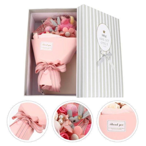 1 set artificial soap flowers bouquet immortal soap rose with lights and doll
1 set artificial soap flowers bouquet immortal soap rose with lights and doll