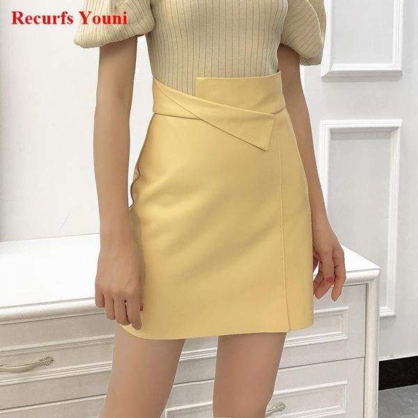 autumn women's genuine leather split high waist wrap skirt feminina zipper bright pink/yellow simple jupe mujer mini gonne, Black
autumn women's genuine leather split high waist wrap skirt feminina zipper bright pink/yellow simple jupe mujer mini gonne, Black