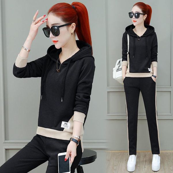 casual women's tracksuit sportswear fitness suit for female clothing workout two piece jumpsuit long sleeve hooded top, Gray
casual women's tracksuit sportswear fitness suit for female clothing workout two piece jumpsuit long sleeve hooded top, Gray