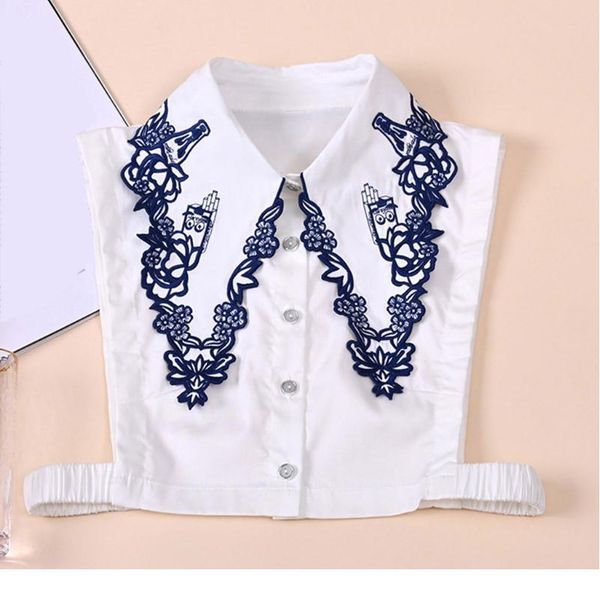 korean ladies embroidery floral lapel fake collar button down detachable half shirt blouse sweater decorative qyllrl, White
korean ladies embroidery floral lapel fake collar button down detachable half shirt blouse sweater decorative qyllrl, White