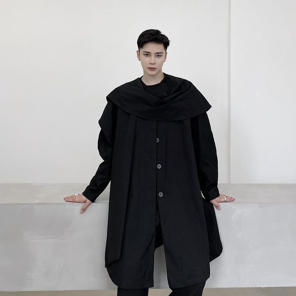 men's trench coats male japan harajuku streetwear jacket outerwear stage clothing men removable collar retro loose casual trenchcoat, Tan;black
men's trench coats male japan harajuku streetwear jacket outerwear stage clothing men removable collar retro loose casual trenchcoat, Tan;black