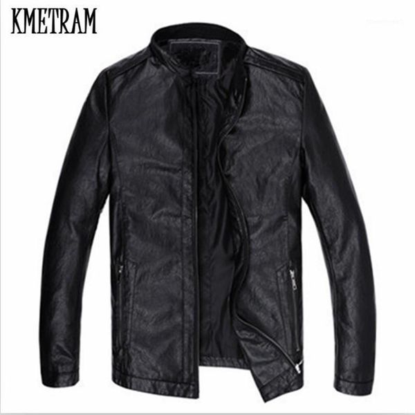 men's leather & faux kmetram 2021 jacket men motorcycle jackets jaqueta de couro masculina mens coats hh5081, Black
men's leather & faux kmetram 2021 jacket men motorcycle jackets jaqueta de couro masculina mens coats hh5081, Black