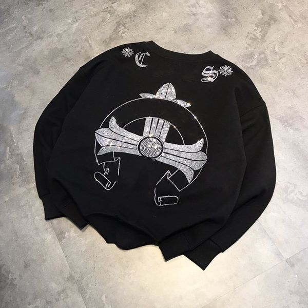 2020 autumn new sanskrit letter trend casual sweater cross drill crew neck women, Black
2020 autumn new sanskrit letter trend casual sweater cross drill crew neck women, Black