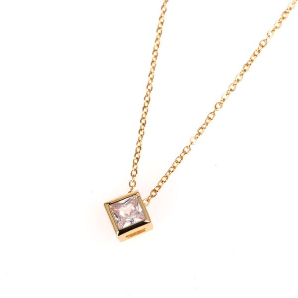 large new geometric zircon necklace rubik's cube accessories women's color stainless steel clavicle chainqa3e, Silver
large new geometric zircon necklace rubik's cube accessories women's color stainless steel clavicle chainqa3e, Silver